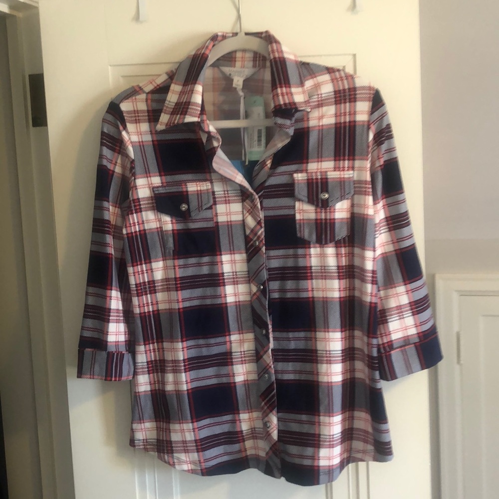 Market & Spruce Balsman button down knit top